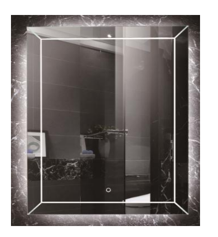 Duko Athena - D 60" With LED Mirror and Anti-Fog, Bluetooth Options Clear Glass Vanity Mirror