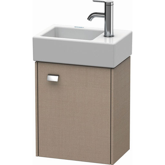 Duravit Brioso 14" x 17" x 9" Wall-Mount Vanity Unit With Right Hinge One Door Cabinet in Linen and Chrome Handle