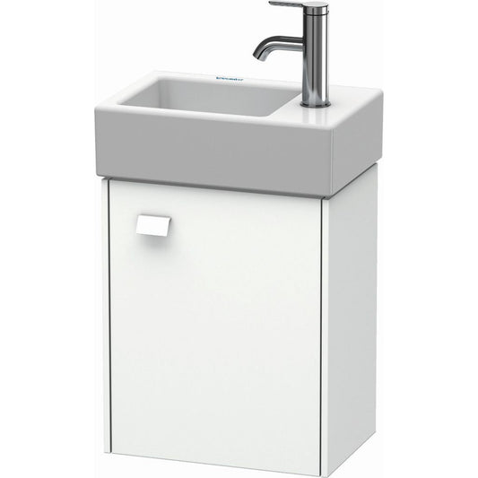 Duravit Brioso 14" x 17" x 9" Wall-Mount Vanity Unit With Right Hinge One Door Cabinet in White Matt