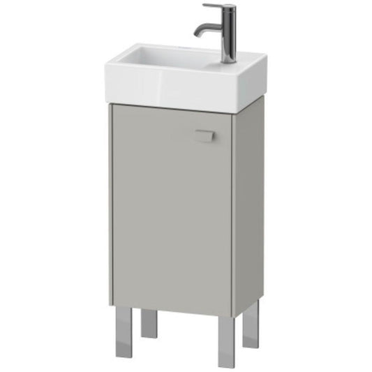 Duravit Brioso 14" x 22" x 9" Floor Standing Vanity Unit With Left Hinge One Door Cabinet in Concrete Grey Matt