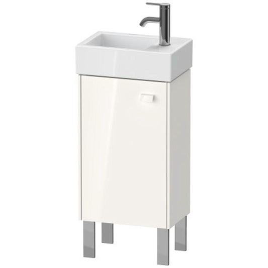 Duravit Brioso 14" x 22" x 9" Floor Standing Vanity Unit With Left Hinge One Door Cabinet in White High Gloss