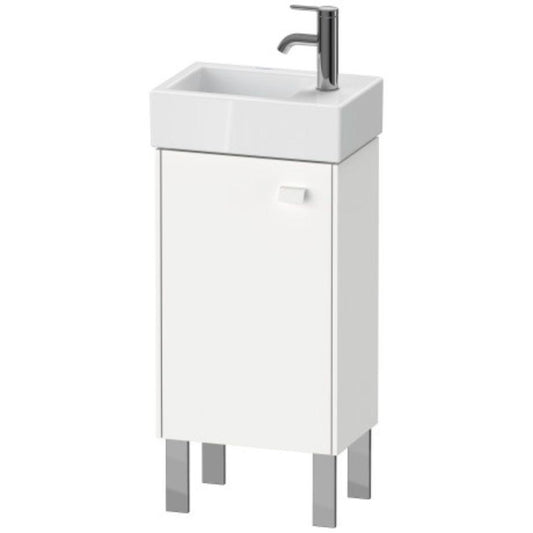Duravit Brioso 14" x 22" x 9" Floor Standing Vanity Unit With Left Hinge One Door Cabinet in White Matt