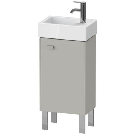 Duravit Brioso 14" x 22" x 9" Floor Standing Vanity Unit With Right Hinge One Door Cabinet in Concrete Grey Matt