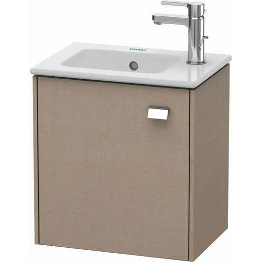 Duravit Brioso 17" x 17" x 11" Wall-Mount Vanity Unit With Left Hinge One Door Cabinet in Linen and Chrome Handle