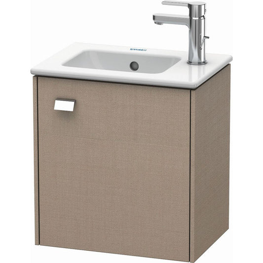 Duravit Brioso 17" x 17" x 11" Wall-Mount Vanity Unit With Right Hinge One Door Cabinet in Linen and Chrome Handle