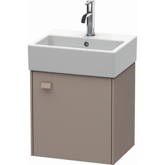 Duravit Brioso 17" x 17" x 13" Wall-Mount Vanity Unit With Right Hinge One Door Cabinet in Basalt Matt
