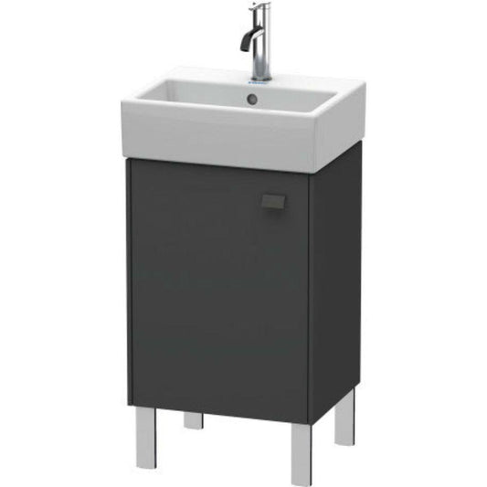 Duravit Brioso 17" x 22" x 13" Floor Standing Vanity Unit With Left Hinge One Door Cabinet in Graphite Matt