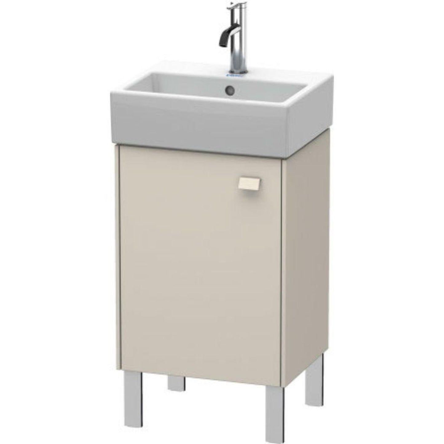 Duravit Brioso 17" x 22" x 13" Floor Standing Vanity Unit With Left Hinge One Door Cabinet in Taupe