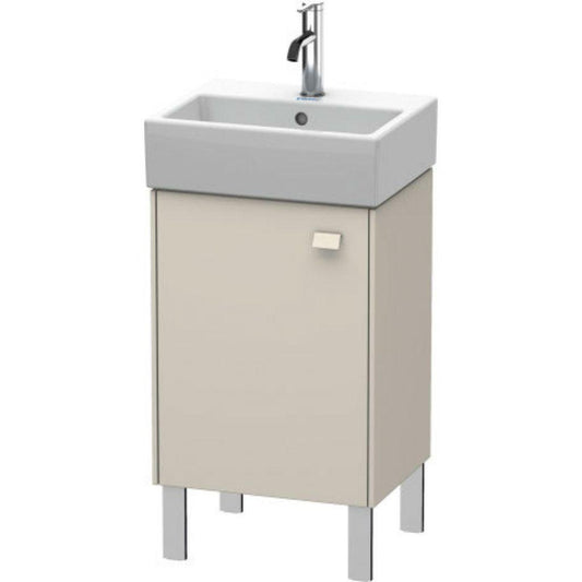 Duravit Brioso 17" x 22" x 13" Floor Standing Vanity Unit With Left Hinge One Door Cabinet in Taupe