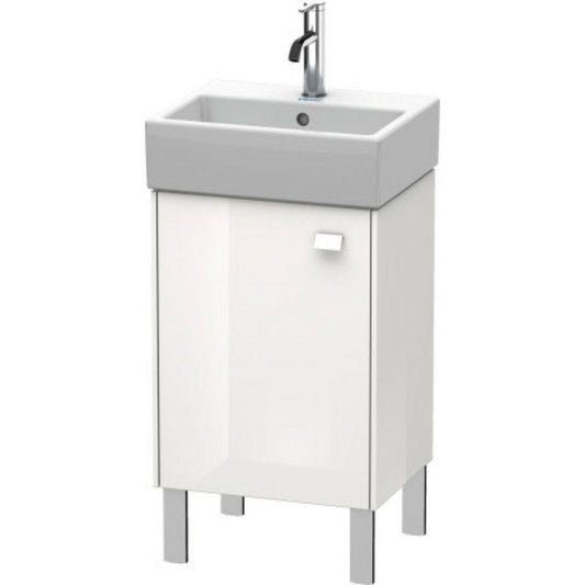 Duravit Brioso 17" x 22" x 13" Floor Standing Vanity Unit With Left Hinge One Door Cabinet in White High Gloss