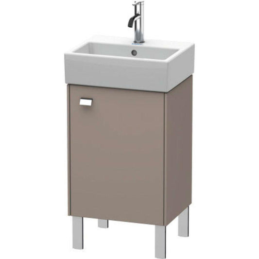 Duravit Brioso 17" x 22" x 13" Floor Standing Vanity Unit With Right Hinge One Door Cabinet in Basalt Matt and Chrome Handle