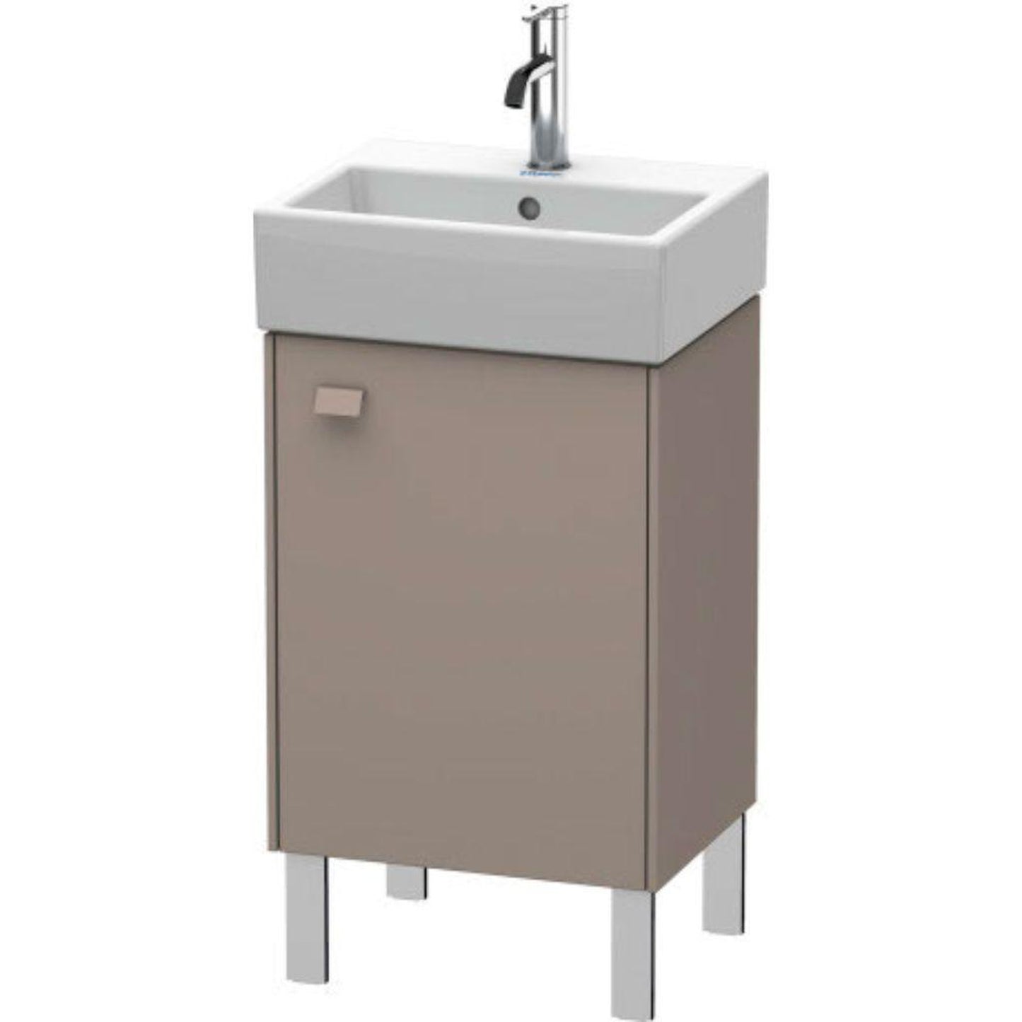 Duravit Brioso 17" x 22" x 13" Floor Standing Vanity Unit With Right Hinge One Door Cabinet in Basalt Matt