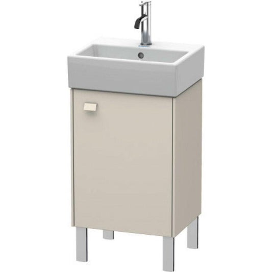 Duravit Brioso 17" x 22" x 13" Floor Standing Vanity Unit With Right Hinge One Door Cabinet in Taupe