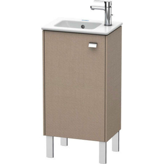 Duravit Brioso 17" x 27" x 11" Floor Standing Vanity Unit With Left Hinge One Door Cabinet in Linen and Chrome Handle