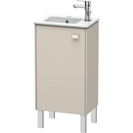 Duravit Brioso 17" x 27" x 11" Floor Standing Vanity Unit With Left Hinge One Door Cabinet in Taupe