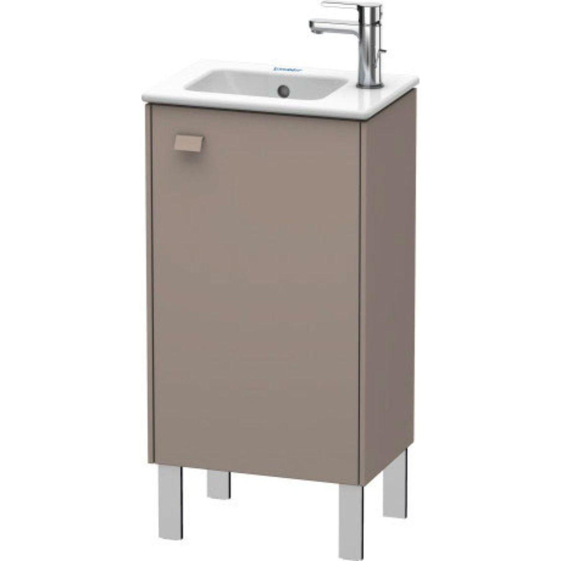 Duravit Brioso 17" x 27" x 11" Floor Standing Vanity Unit With Right Hinge One Door Cabinet in Basalt Matt