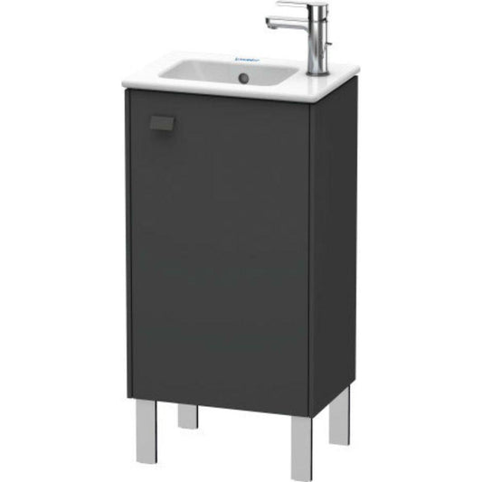 Duravit Brioso 17" x 27" x 11" Floor Standing Vanity Unit With Right Hinge One Door Cabinet in Graphite Matt