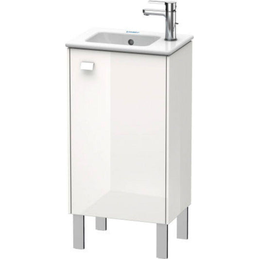 Duravit Brioso 17" x 27" x 11" Floor Standing Vanity Unit With Right Hinge One Door Cabinet in White High Gloss