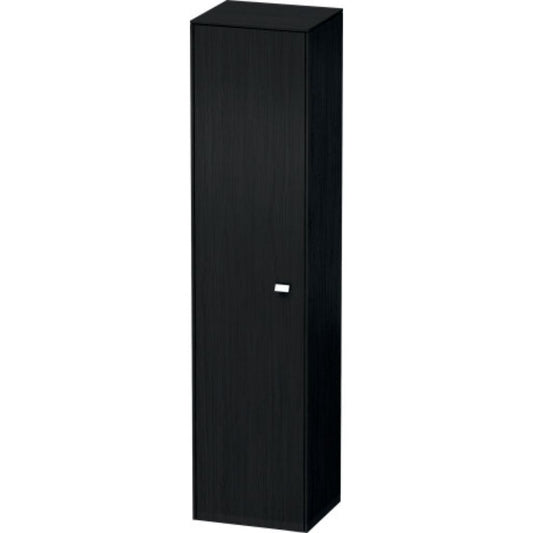 Duravit Brioso 17" x 70" x 14" Tall Cabinet With Left Door in Black Oak and Chrome Handle