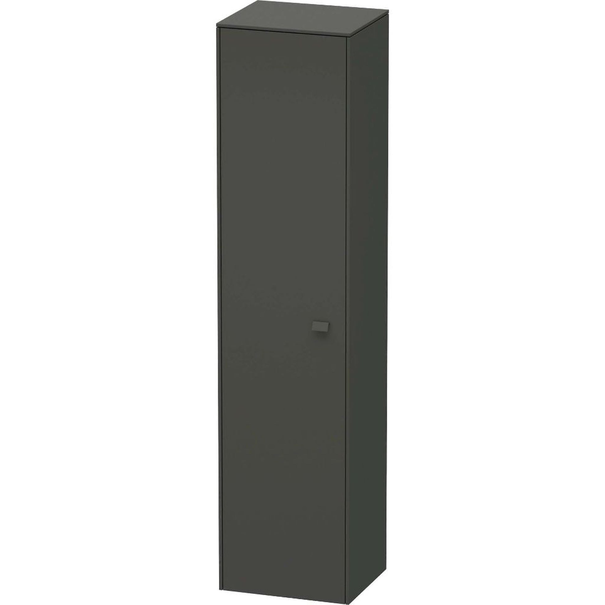 Duravit Brioso 17" x 70" x 14" Tall Cabinet With Left Door in Graphite Matt