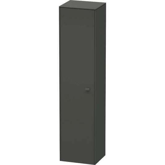 Duravit Brioso 17" x 70" x 14" Tall Cabinet With Left Door in Graphite Matt