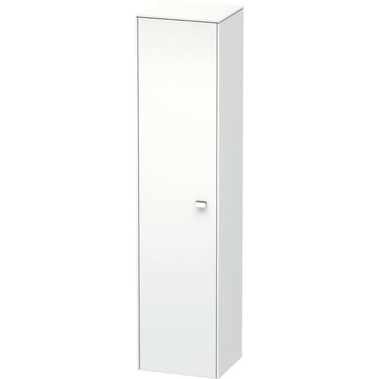 Duravit Brioso 17" x 70" x 14" Tall Cabinet With Left Door in White Matt and Chrome Handle