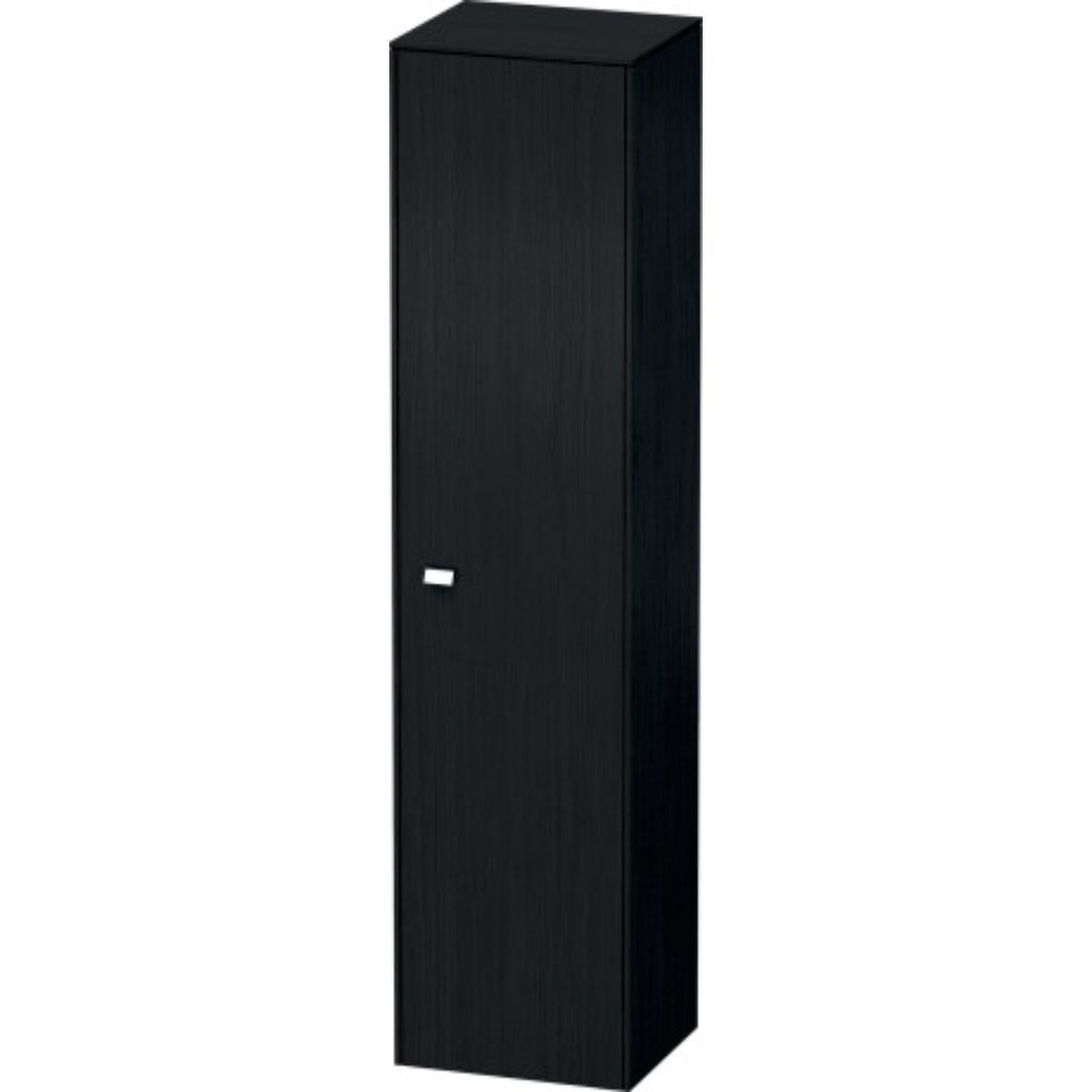 Duravit Brioso 17" x 70" x 14" Tall Cabinet With Right Door in Black Oak and Chrome Handle