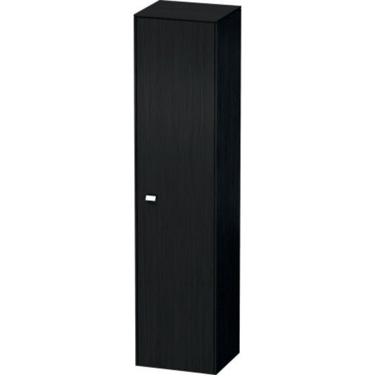 Duravit Brioso 17" x 70" x 14" Tall Cabinet With Right Door in Black Oak and Chrome Handle
