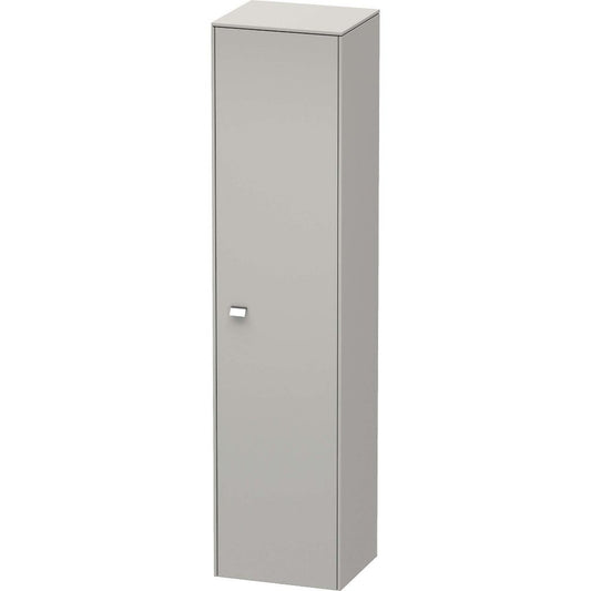 Duravit Brioso 17" x 70" x 14" Tall Cabinet With Right Door in Concrete Grey Matt and Chrome Handle