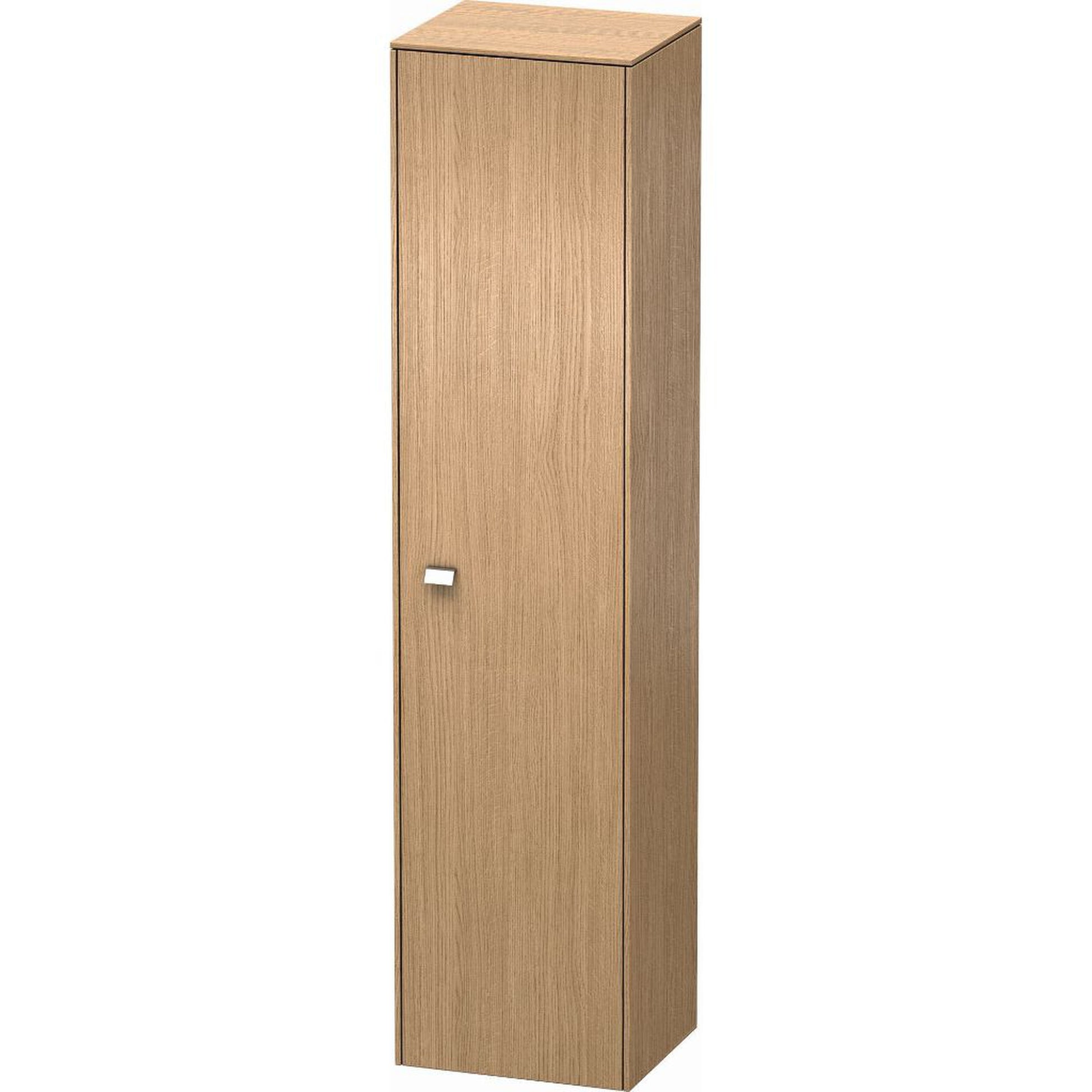 Duravit Brioso 17" x 70" x 14" Tall Cabinet With Right Door in European Oak and Chrome Handle