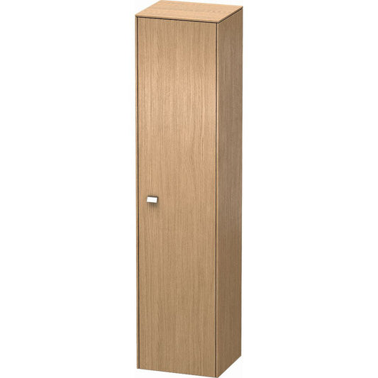 Duravit Brioso 17" x 70" x 14" Tall Cabinet With Right Door in European Oak and Chrome Handle