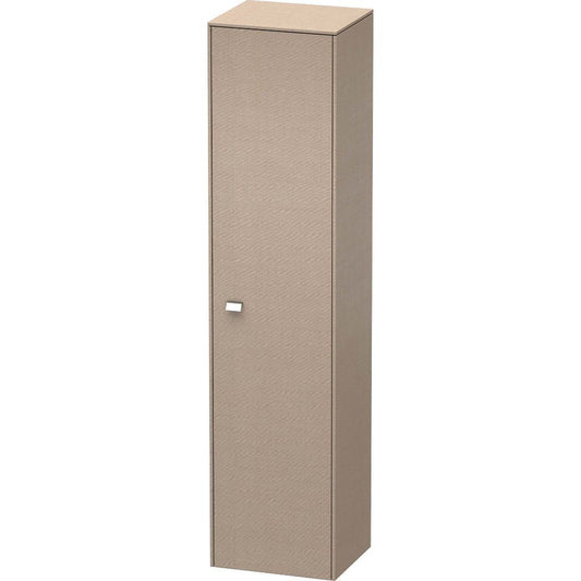 Duravit Brioso 17" x 70" x 14" Tall Cabinet With Right Door in Linen and Chrome Handle