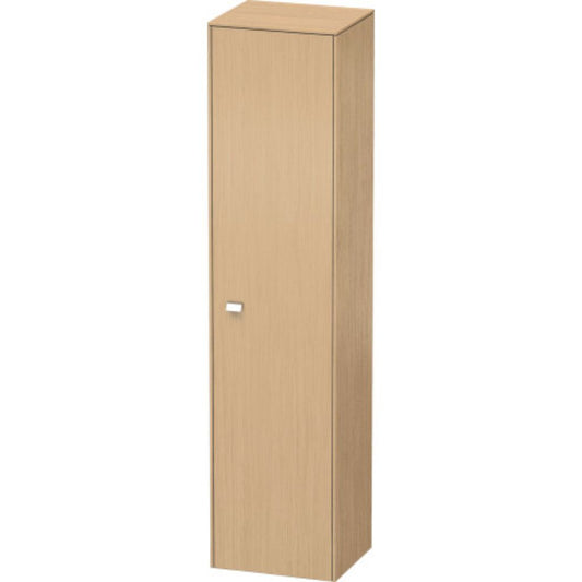 Duravit Brioso 17" x 70" x 14" Tall Cabinet With Right Door in Natural Oak and Chrome Handle