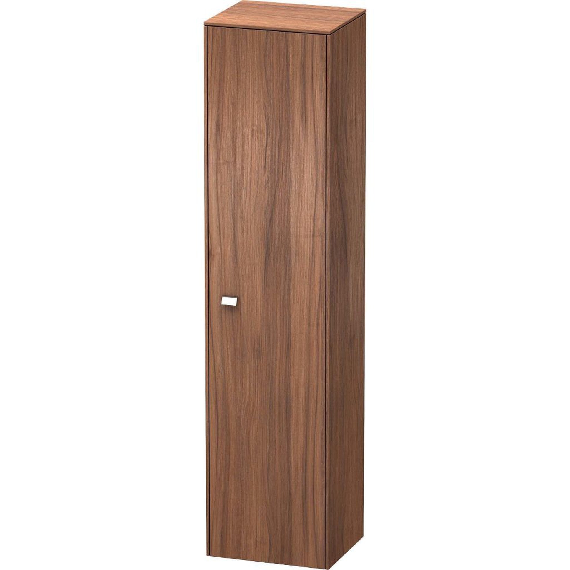Duravit Brioso 17" x 70" x 14" Tall Cabinet With Right Door in Natural Walnut and Chrome Handle