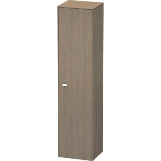 Duravit Brioso 17" x 70" x 14" Tall Cabinet With Right Door in Oak Terra and Chrome Handle