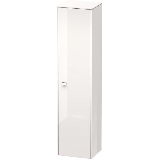 Duravit Brioso 17" x 70" x 14" Tall Cabinet With Right Door in White High Gloss and Chrome Handle