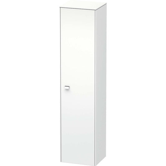 Duravit Brioso 17" x 70" x 14" Tall Cabinet With Right Door in White Matt and Chrome Handle