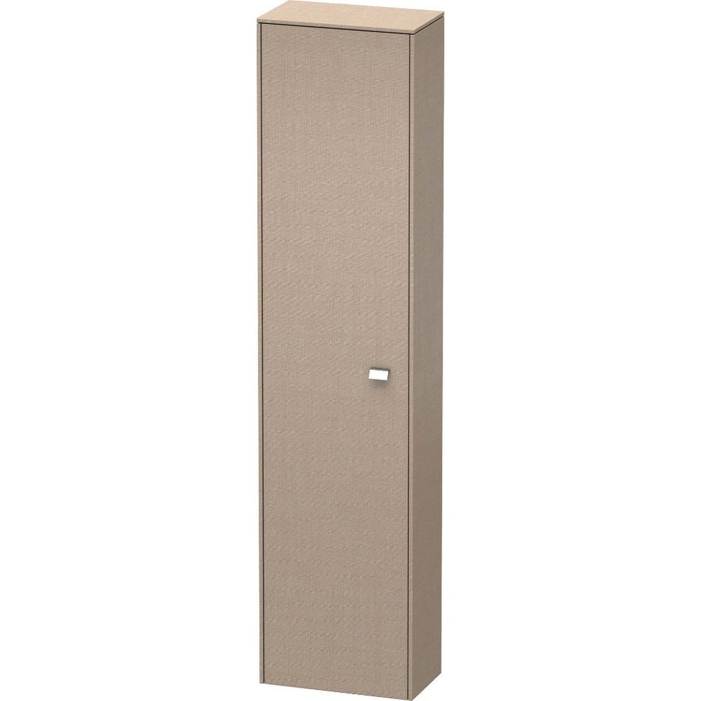 Duravit Brioso 17" x 70" x 9" Tall Cabinet With Left Door in Linen and Chrome Handle
