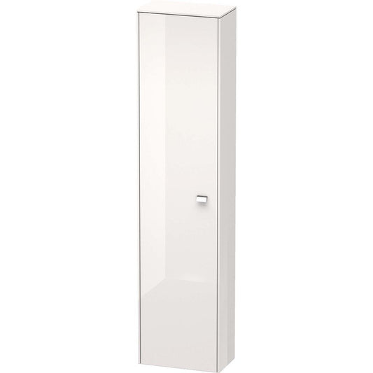 Duravit Brioso 17" x 70" x 9" Tall Cabinet With Left Door in White High Gloss and Chrome Handle