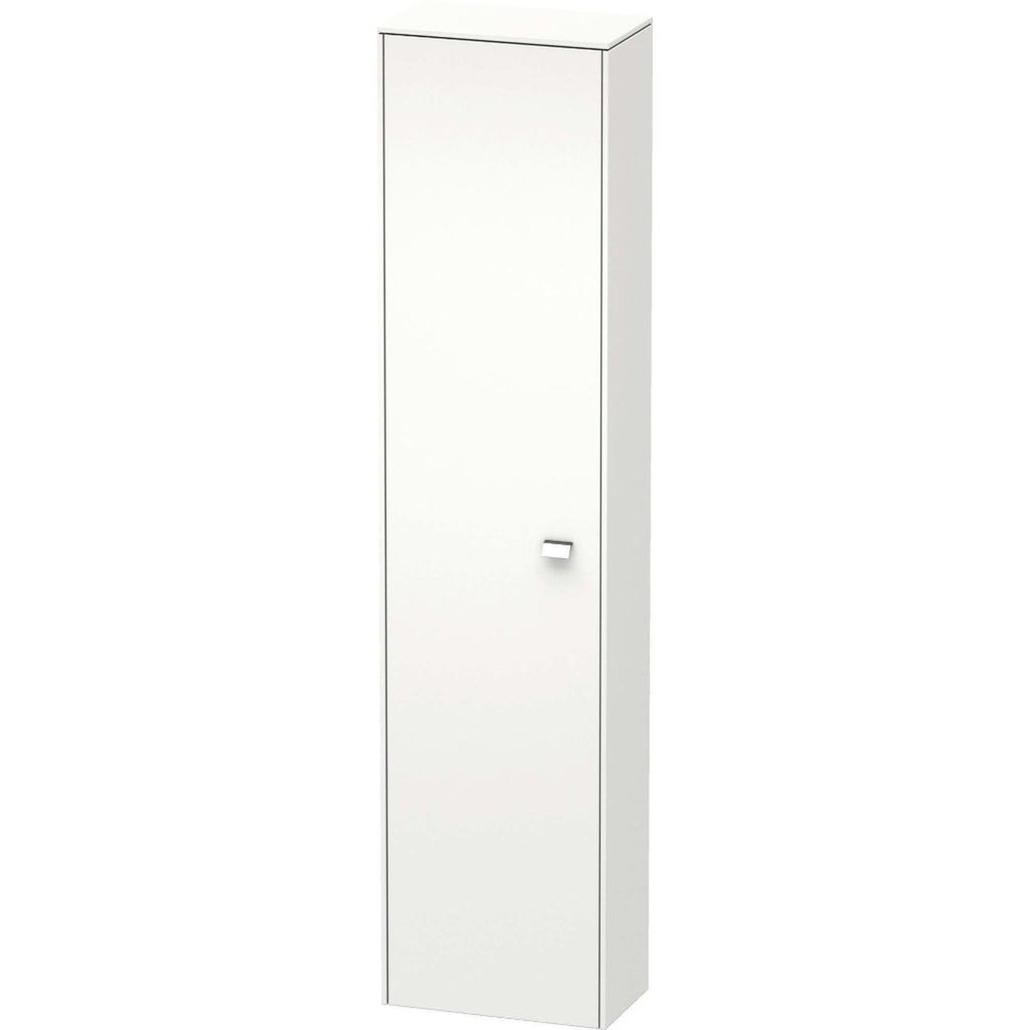 Duravit Brioso 17" x 70" x 9" Tall Cabinet With Left Door in White Matt and Chrome Handle
