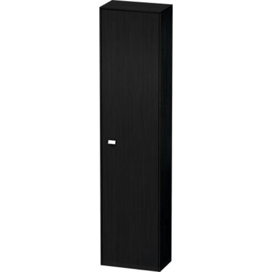 Duravit Brioso 17" x 70" x 9" Tall Cabinet With Right Door in Black Oak and Chrome Handle