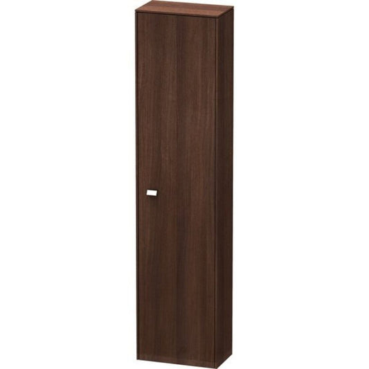 Duravit Brioso 17" x 70" x 9" Tall Cabinet With Right Door in Chestnut Dark and Chrome Handle