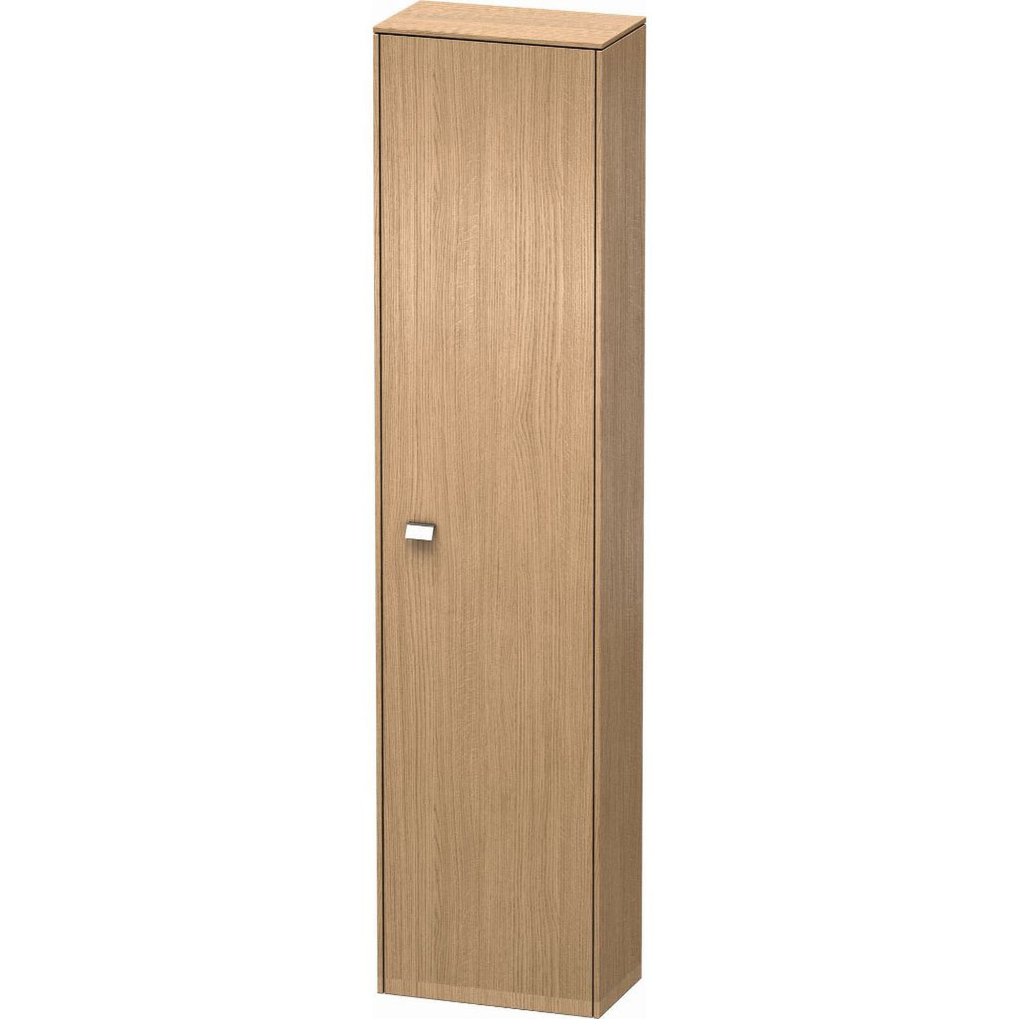 Duravit Brioso 17" x 70" x 9" Tall Cabinet With Right Door in European Oak and Chrome Handle