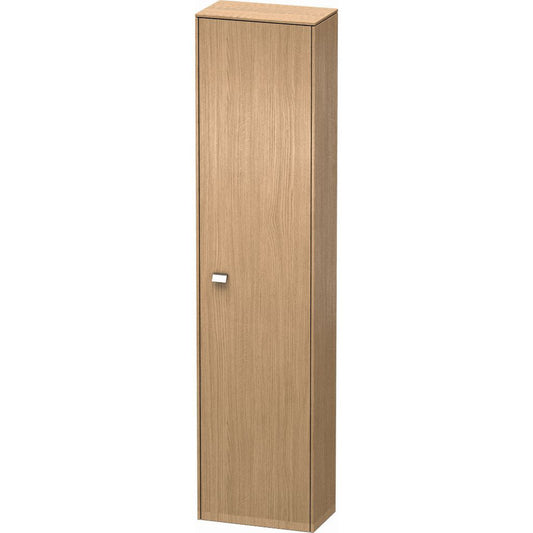 Duravit Brioso 17" x 70" x 9" Tall Cabinet With Right Door in European Oak and Chrome Handle