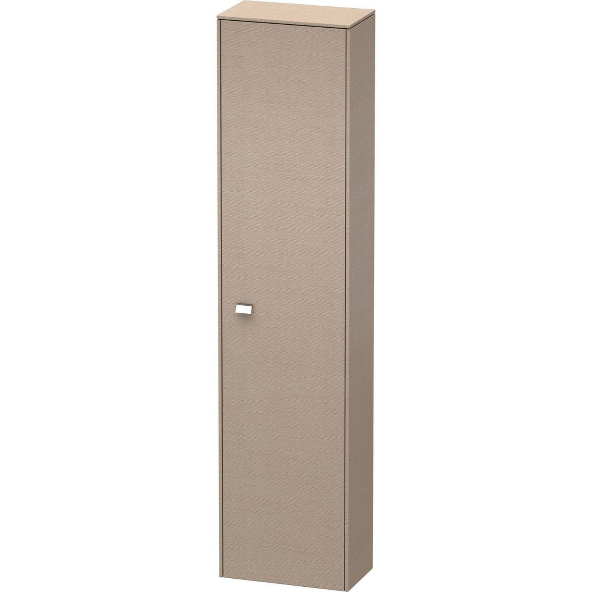 Duravit Brioso 17" x 70" x 9" Tall Cabinet With Right Door in Linen and Chrome Handle