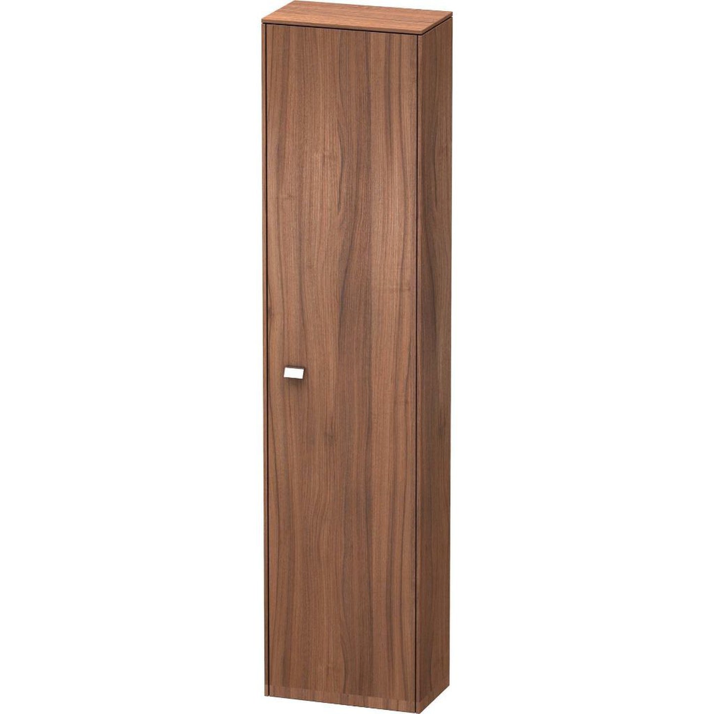 Duravit Brioso 17" x 70" x 9" Tall Cabinet With Right Door in Natural Walnut and Chrome Handle