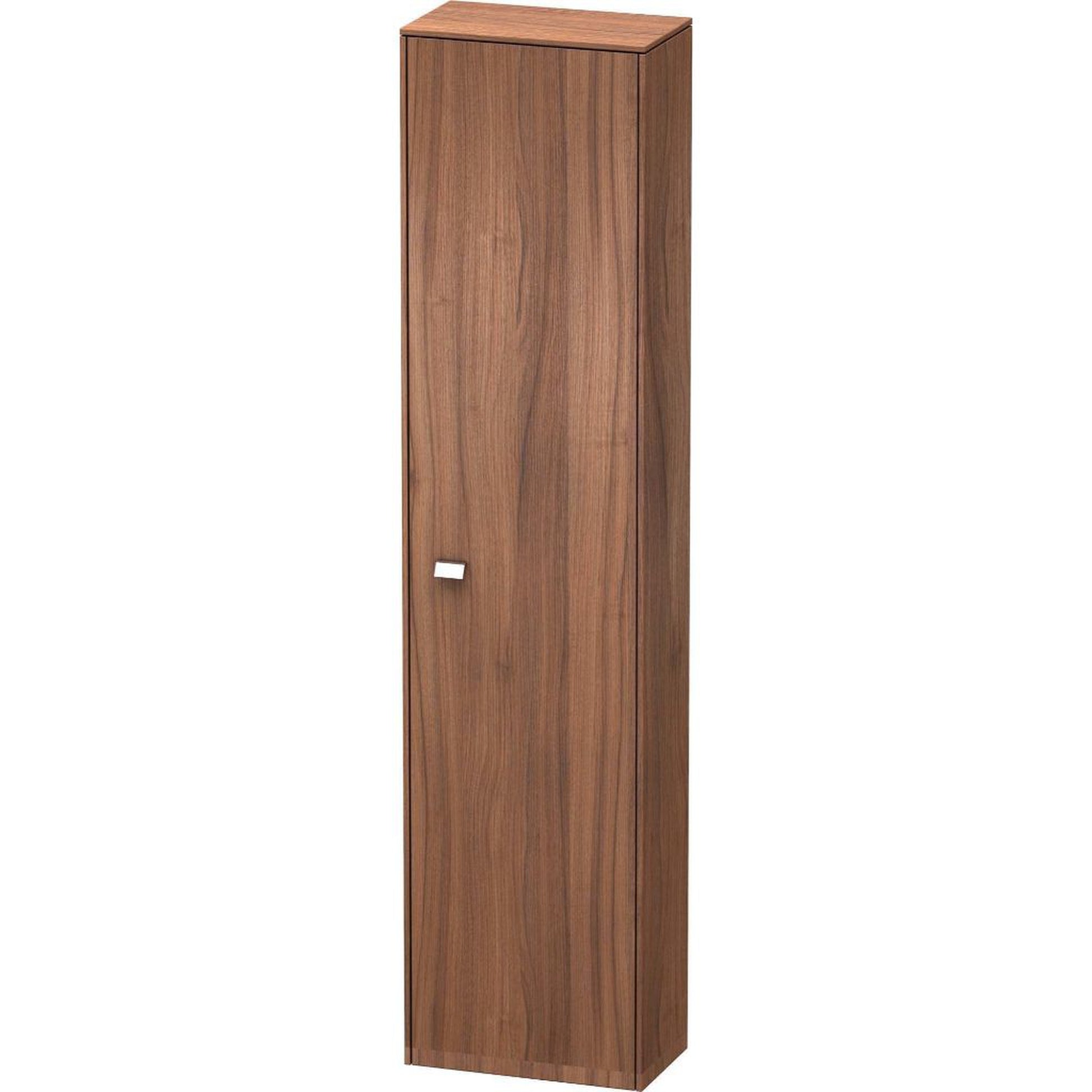 Duravit Brioso 17" x 70" x 9" Tall Cabinet With Right Door in Natural Walnut and Chrome Handle