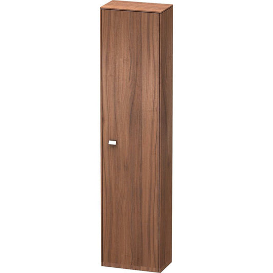 Duravit Brioso 17" x 70" x 9" Tall Cabinet With Right Door in Natural Walnut and Chrome Handle