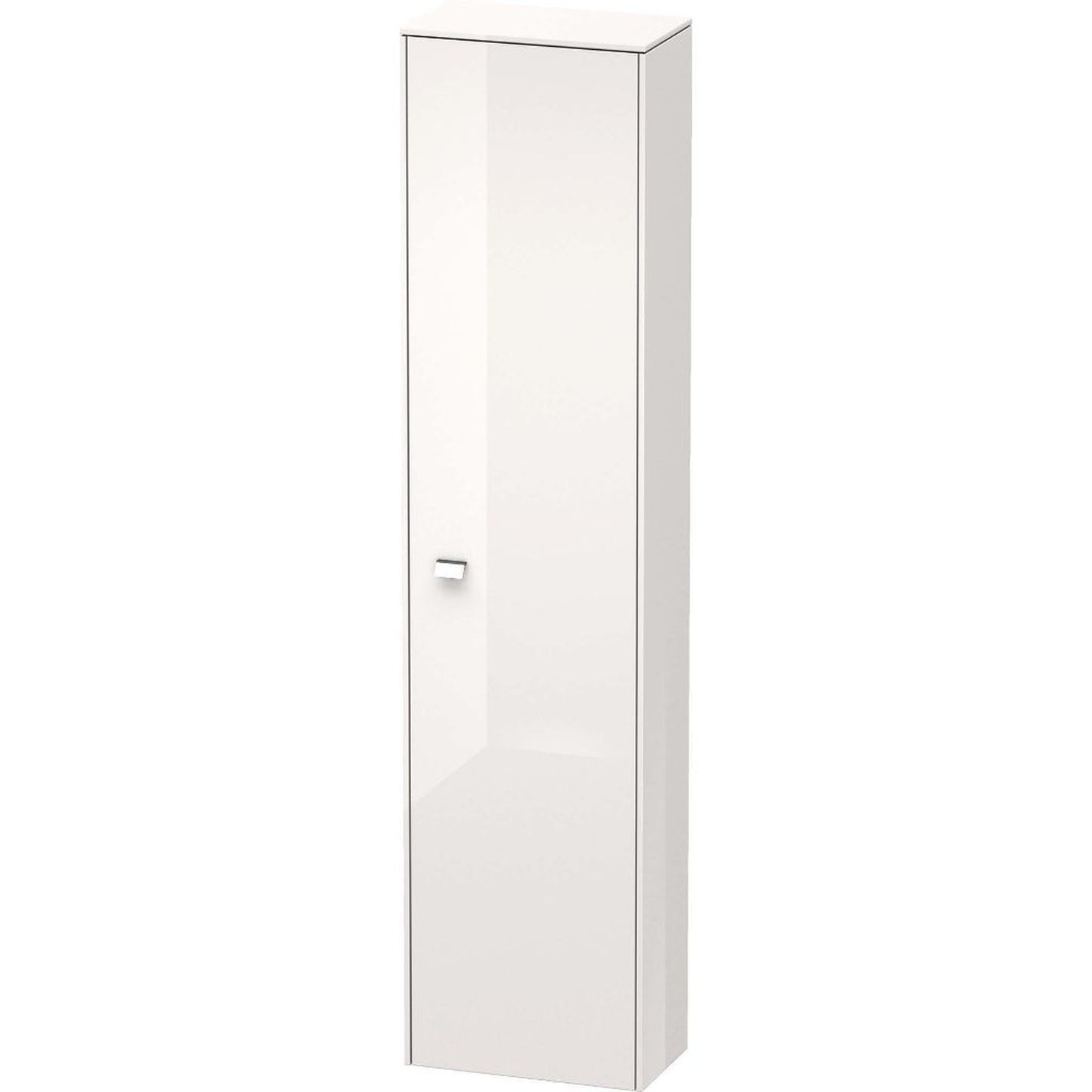 Duravit Brioso 17" x 70" x 9" Tall Cabinet With Right Door in White High Gloss and Chrome Handle