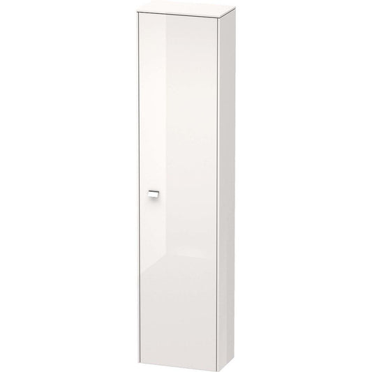 Duravit Brioso 17" x 70" x 9" Tall Cabinet With Right Door in White High Gloss and Chrome Handle